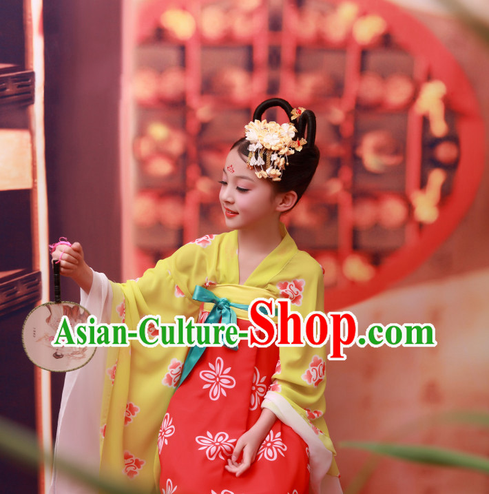 Chinese Empress Costumes for Kids Halloween Asian Fashion Ancient China Hanfu
