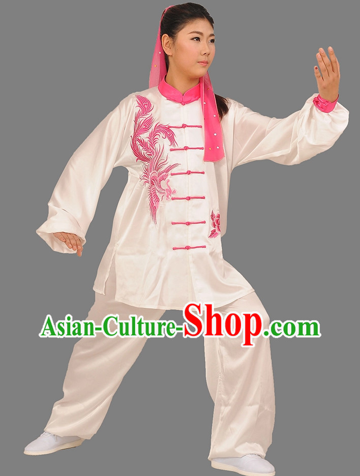 Phoenix Embroidery Wing Chun Martial Arts Uniforms for Adults or Kids