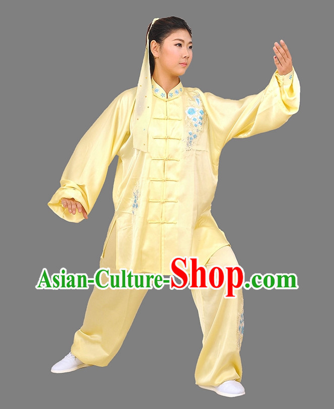 Summer Wear Light Yellow Martial Arts Suits