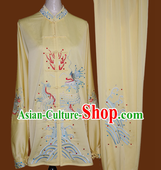 Kung Fu Dragon Embroidery Costumes Training Kung Fu Costume Kung Fu Class Kung Fu Equipment Clothing