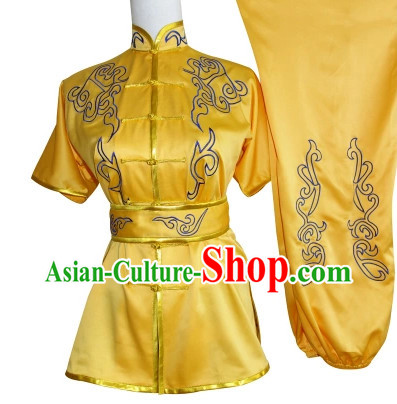 Short Sleeves Embroidered Martial Arts Suit
