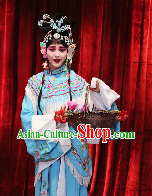China Opera Lin Daiyu Stage Costumse and Headwear for Women.