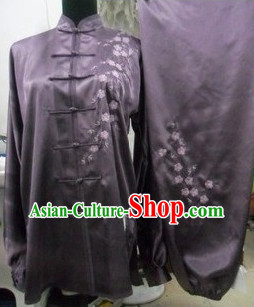 Top Flower Embroidered Tai Ji Competition Championship Suit