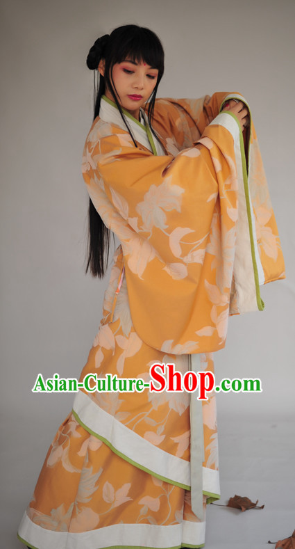 China Chinese Traditional National Hanfu Costumes and Hair Accessories