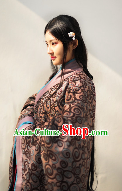 China Chinese Traditional National Hanfu Costumes and Hair Accessories