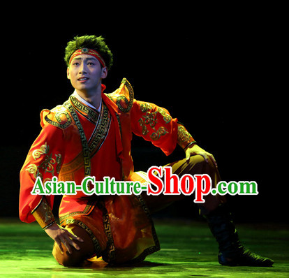 Chinese Mongolian Carnival Costumes Dance Costumes Traditional Costumes for Men