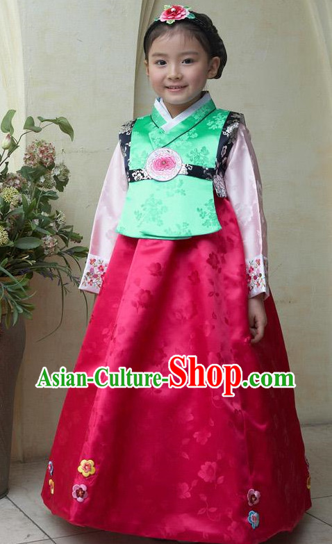 Traditional Korean Clothing Custom Made baby Dangwi Hanbok for Birthday Party Halloween