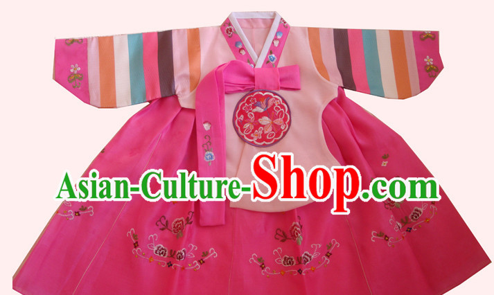 Traditional Korean Clothing Custom Made Girls Hanbok for Traditional Ceremony