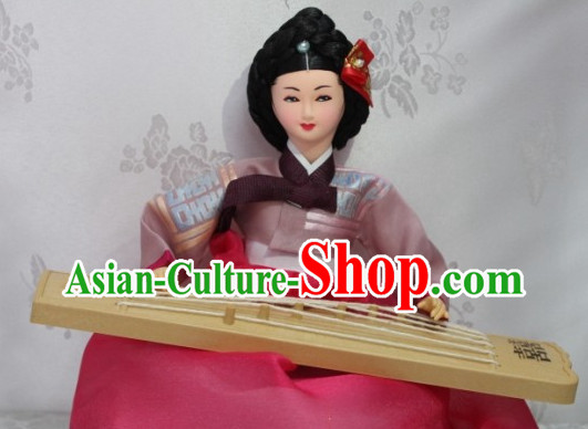 Korean Handmade Hwang Jin Yi Historical Character Silk Figurine