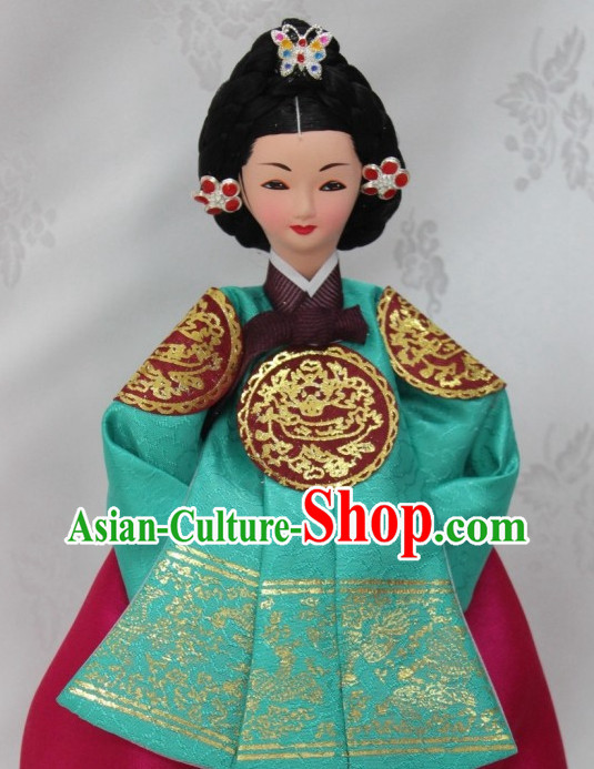 Korean Empress Silk Figurine Arts