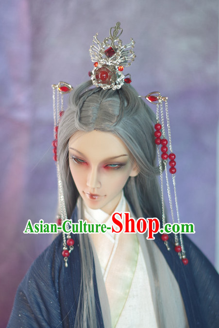 Chinese Traditional Long Wig and Accessories Updo Wigs Lace Front Wigs Geisha Wig Chinese Wigs