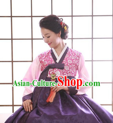 Traditional Korean Female Hanboks Outfits Complete Set