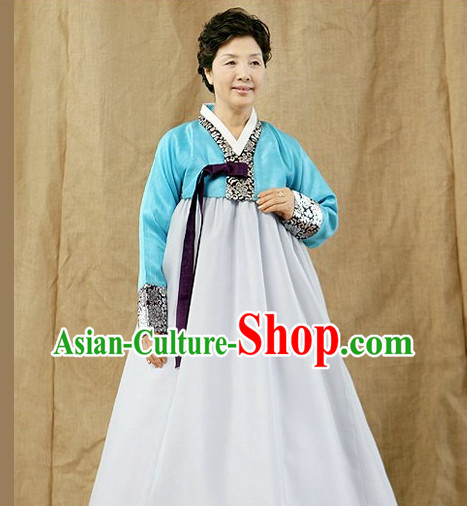 Traditional Korean Grandmother Hanbok Clothes Complete Set