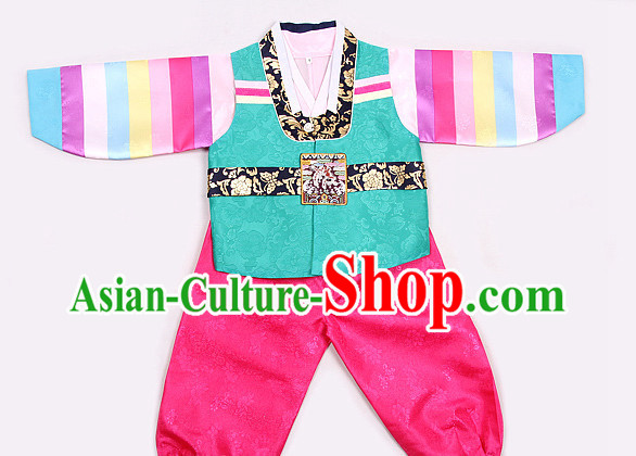 Korean Fashion Traditional Hanbok Outfit Complete Set for Boys