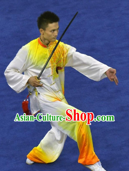 Top Asian Chinese Martial Arts Southern Fist Qi Gong Yoga Long Sleeved Uniform for Men