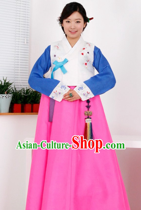 Top Korean Traditional Hanbok Birthday Ceremonial ClothingComplete Set for Women