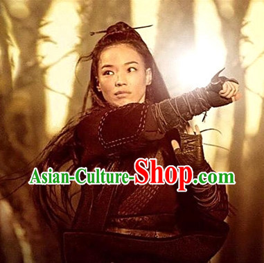 China Ancient Female Killer Swordswomen Film Costumes Complete Set for Women