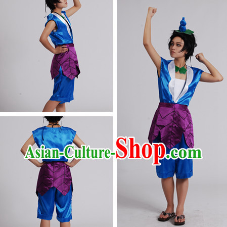 Chinese Cartoon Character Gourd Doll Costume for Men or Kids