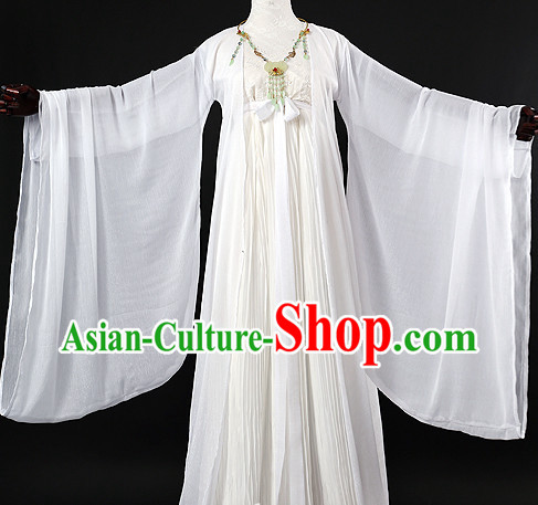 Chinese Pure White Hanfu Cosplay Halloween Costumes Sexy Carnival Costumes Burlesque Kids Costumes