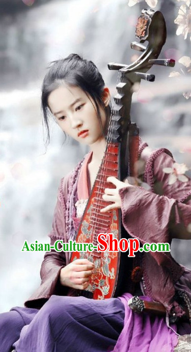 Chinese Ancient Singer Costumes Complete Set for Women