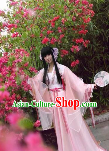 Chinese Ancient Pink Empress Fairy Costume Complete Set for Women