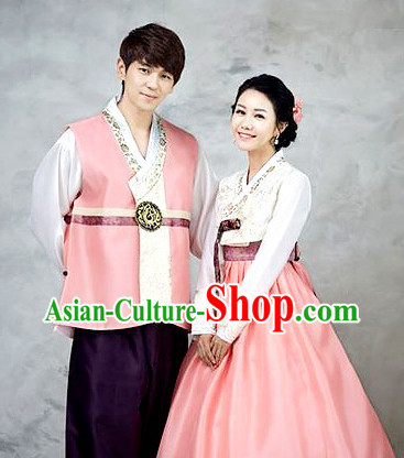 Korean Traditional Hanbok Formal Dresses Special Occasion Dresses for Couple