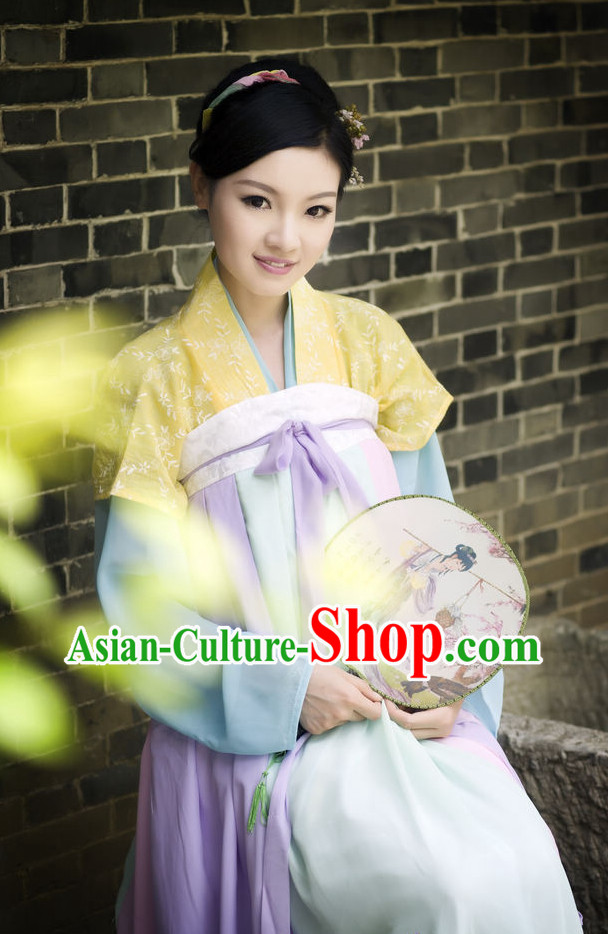 Asian Fashion Oriental Dresses Chinese Hanfu Plus Size Classy Outfit Complete Set