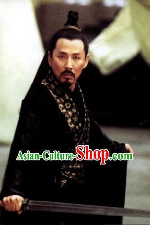 Chinese Ancient Scholar Long Black Wig for Men