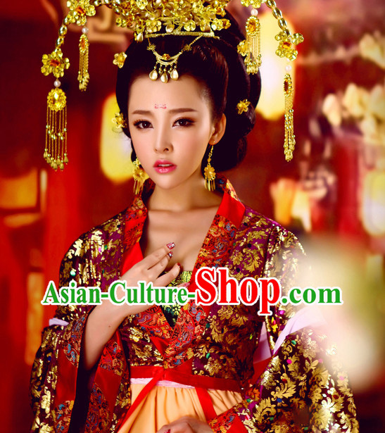 Chinese costumes wigs hair accessories hanfu traditional dress ancient costume