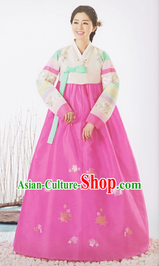 Korean Wife Traditional Dresses Hanbok Clothes Complete Set