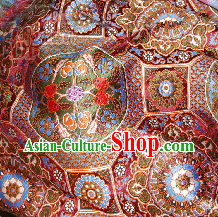 Asian Tibetan Brocade Embroidered Fabric Sewing Material
