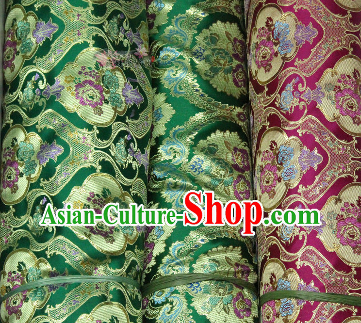Chinese Traditional Brocade Upholstery Embroidered Fabric Dress Material