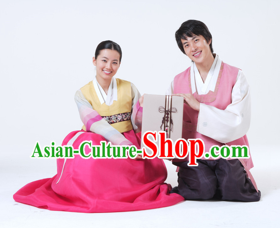 Korean National Dress Costumes Traditional Costumes for Husband and Wife