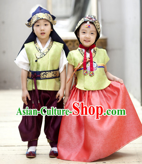 Korean Plus Size Clothing Fashion Clothes Dance Attire Dance Gear Hanbok for Kids