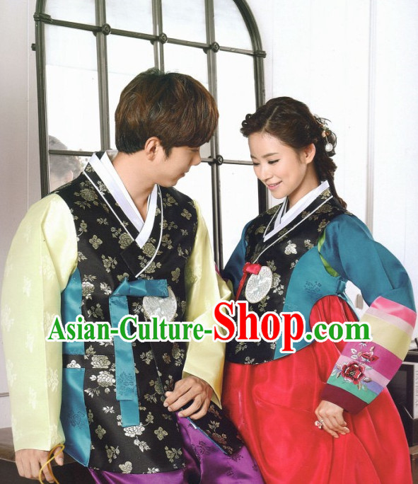 Korean Couple Traditional Clothes Hanbok Dress Shopping Free Delivery Worldwide
