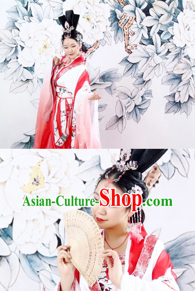 Chinese Princess Ancient Style Costumes and Hair Accessories Complete Set