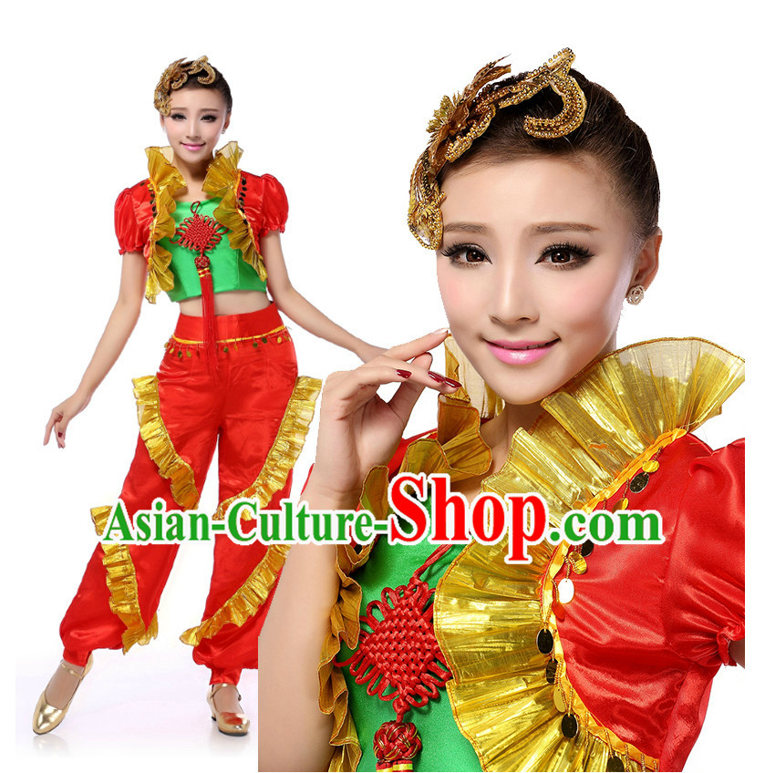 Chinese Traditional Drum Beating Dance Costumes Discount Dance Dostumes Discount Dance Supply for Women