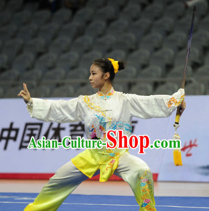 Top Phoenix Tai Chi Sword Clothing Yoga Wear Yang Tai Chi Quan Kung Fu Pants and Blouse for Women