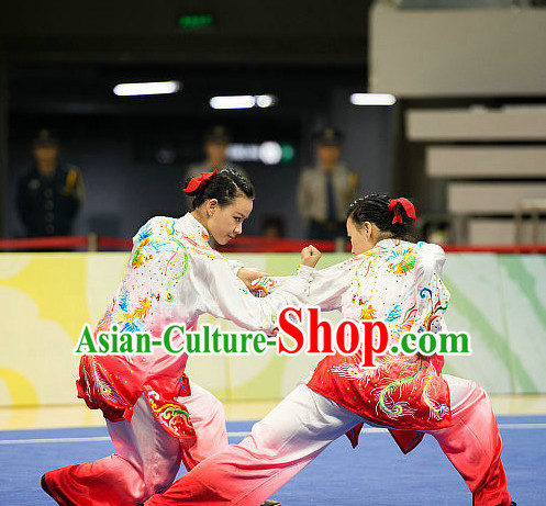 Top Tai Chi Championship Phoenix Embroidery Costumes Taijiquan Uniforms Martial Arts Qi Gong Kung Fu Combat Clothing Competition Uniform for Women