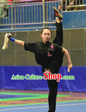Top Chinese Wushu Kung Fu Sword Uniforms Kungfu Uniform Martial Arts Competition Costumes for Women