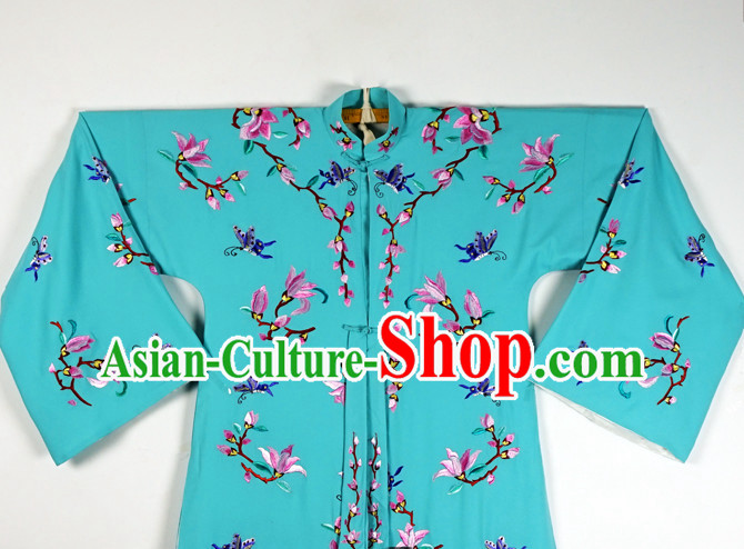 Chinese Beijing Opera Costumes Peking Opera Hua Tan Embroidered Flower Long Robe for Women