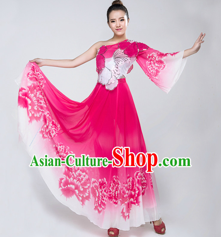 Chinese Lyrical Dance Costumes Girls Dancewear Dance Costume for Competition