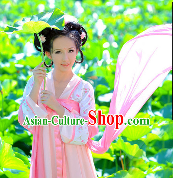 Tradiitonal Chinese Summer Hanfu Ruqun Costumes Complete Set