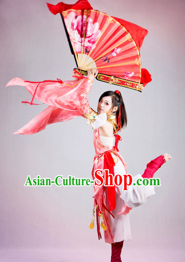 Asia Fashion Chinese Classical Dancing Costumes Complete Set for Kids or Adults