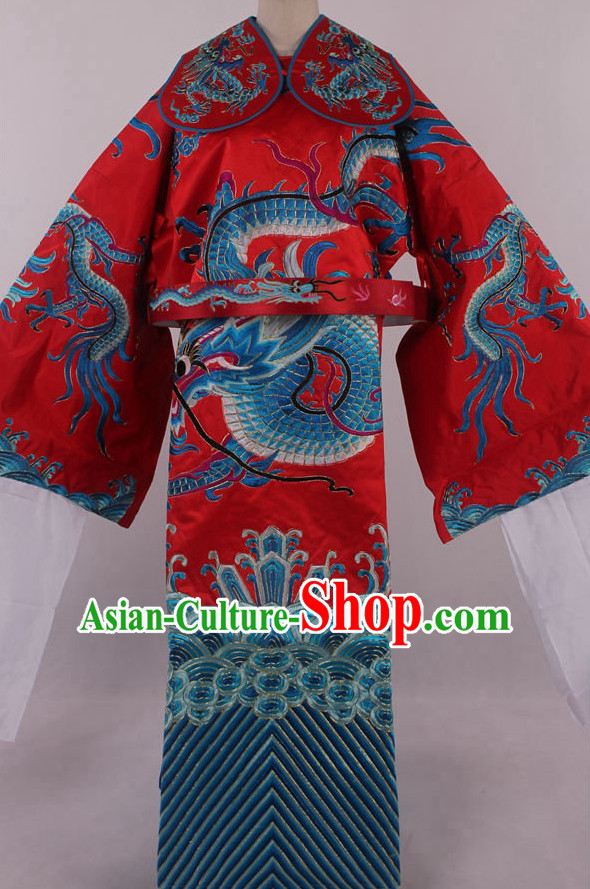 Chinese Traditional Dresses Theatrical Costumes Ancient Chinese Hanfu Dragon Embroidered Costumes