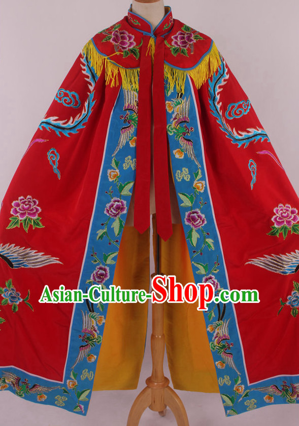 Chinese Traditional Dresses Theatrical Costumes Ancient Chinese Hanfu Empress Phoenix Embroidered Cape