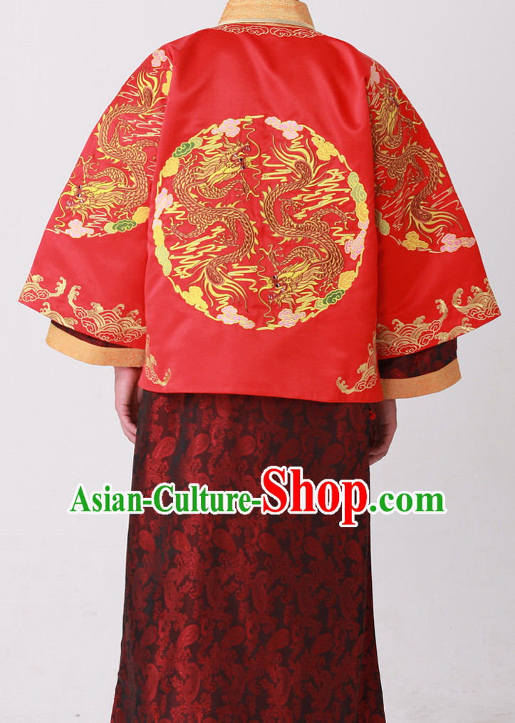 Chinese wedding dress traditional bridal costumes and hair accessories