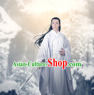 Chinese Hanfu Asian Fashion Japanese Fashion Plus Size Dresses Vntage Dresses Traditional Clothing Asian Costumes Hua Qian Gu Bai Zi Hua Costume for Men