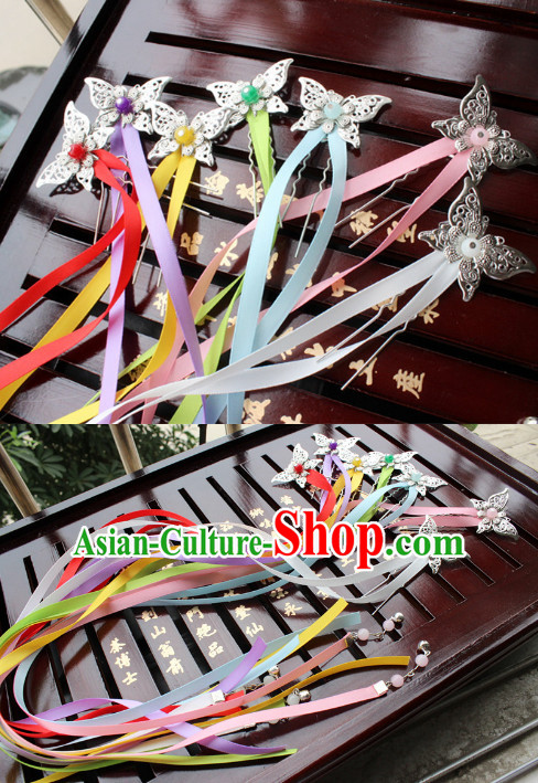 Chinese hair accessories hair ornaments headbands hair accessory ancient headpiece headpieces long ribbon