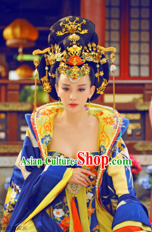 Handmade Chinese Princess Royal Imperial Wigs and Hair Accessories
